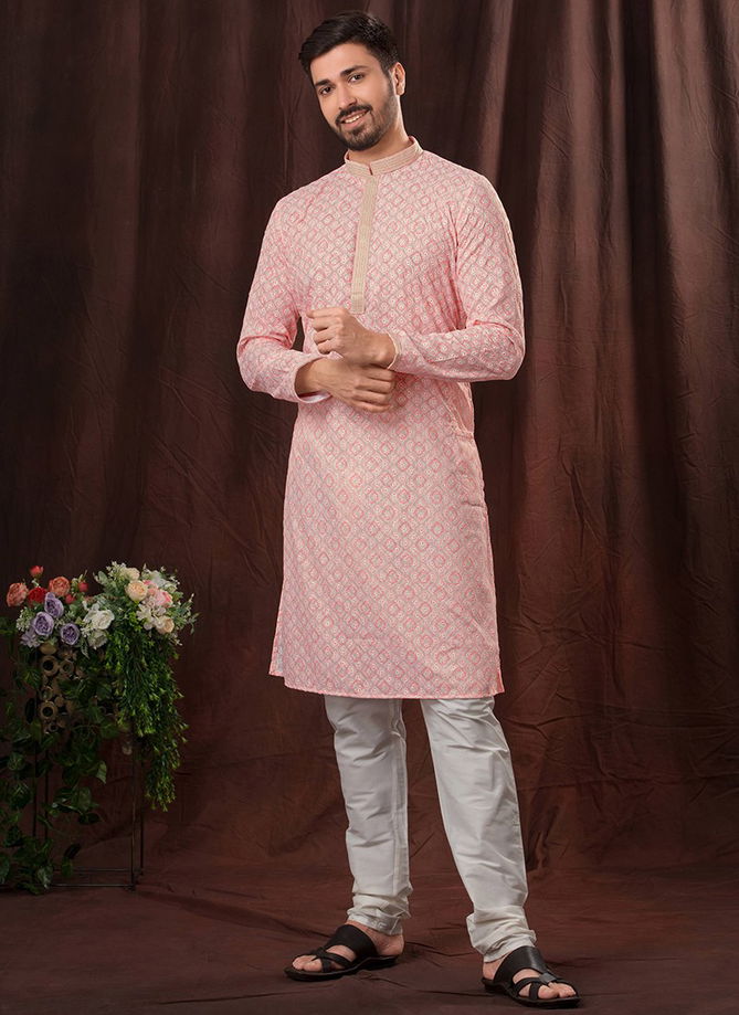 Pink Colour Venecia New Latest Designer Ethnic Wear Chikankari Kurta Pajama Collection 1517-6